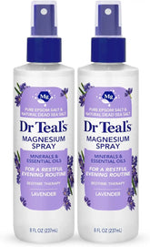 Dr Teal's Magnesium Lavender Spray with Natural Dead Sea Salt, 8 fl oz (Pack of 2)
