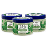 Dr Teal's Pure Epsom Salt Body Scrub, Relax & Relief with Eucalyptus & Spearmint Essential Oils, 16 oz (Pack of 3)