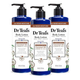 Dr Teal's 24 Hour Moisture+ Body Lotion, Coconut Oil & Essential Oils, 18 fl oz (Pack of 3)