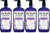 Dr Teal's Body Wash with Pure Epsom Salt, Soothe & Sleep with Lavender, 24 fl oz (Pack of 4)