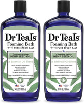 Dr Teal's Foaming Bath with Pure Epsom Salt, Cannabis Sativa Hemp Seed Oil, 34 fl oz (Pack of 12)