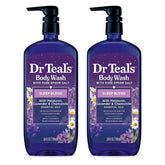 Dr Teal's Sleep Body Wash with Pure Epsom Salt, Melatonin, Lavender & Chamomile Essential Oil Blend, 24 fl oz (Pack of 2)