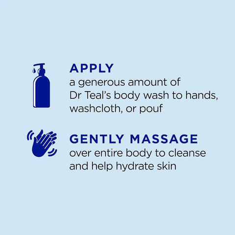 Dr Teal's Body Wash with Pure Epsom Salt, Daytime/Nighttime with Vitamin C & Sleep Blend, 24 fl oz (Pack of 2)