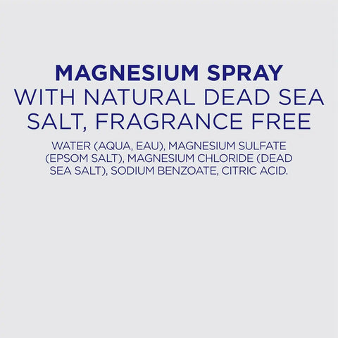 Dr Teal's Topical Magnesium Spray with Natural Dead Sea Salt, Fragrance Free, 8 fl oz (Pack of 2)