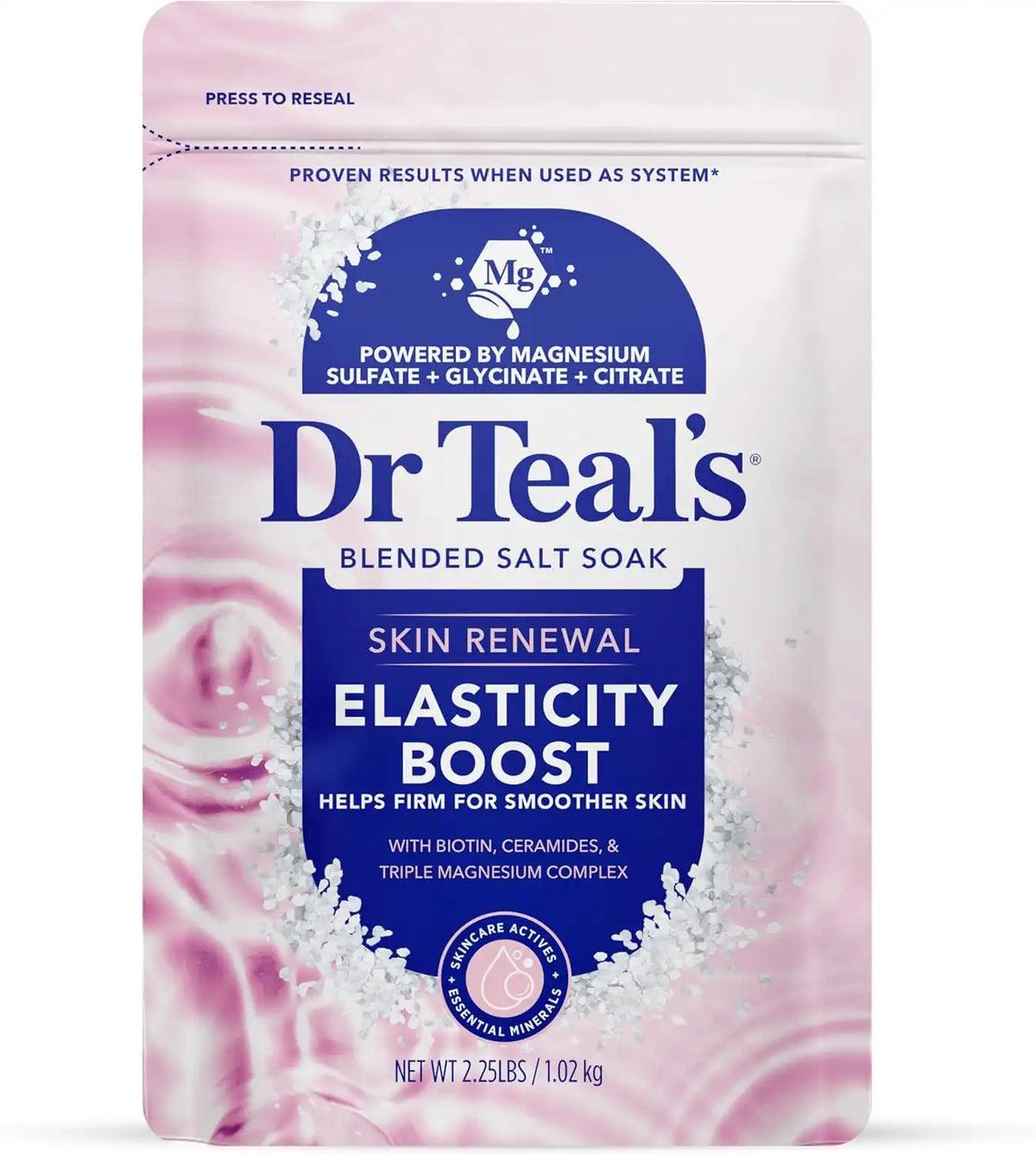 Dr Teal's Skin Renewal Elasticity Boost Blended Salt Soak, 2.25 lb