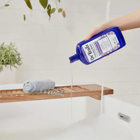 Dr Teal's Foaming Bath with Pure Epsom Salt, Soothe & Sleep with Lavender, 68 Fl Oz (Pack of 6)