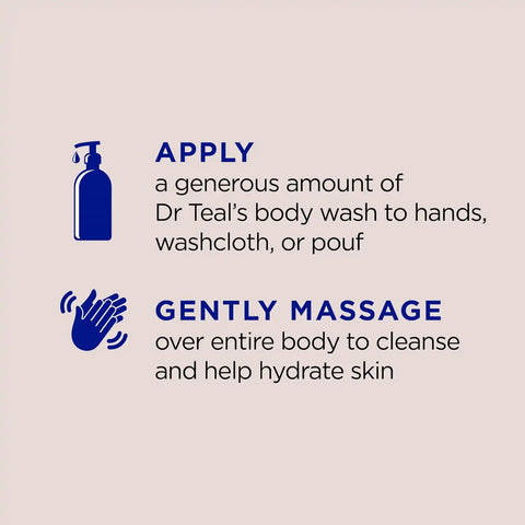 Dr Teal's Body Wash with Pure Epsom Salt, with Coconut Oil, 24 fl oz (Pack of 4)