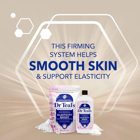 Dr Teal's Skin Renewal Elasticity Boost Blended Salt Soak, 2.25 lb (Pack of 2)