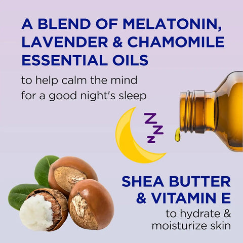 Dr Teal's Sleep Body Lotion, 24-Hour Moisture, with Melatonin, Lavender & Chamomile Essential Oils, 8 fl oz (Pack of 3)