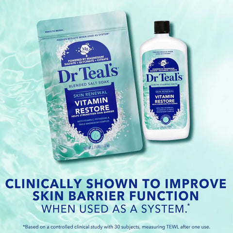 Dr Teal's Skin Renewal Vitamin Restore Blended Salt Soak, 2.25 lb (Pack of 2)