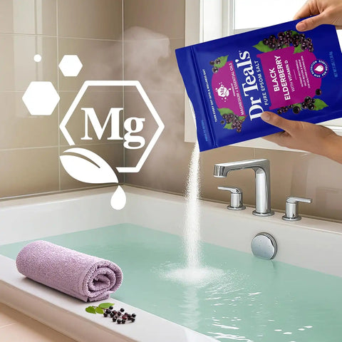 Dr Teal's Epsom Salt Magnesium Soak, Black Elderberry, 3 lbs