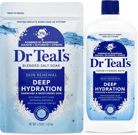 Dr Teal’s Skin Renewal Deep Hydration Salt & Foaming Bath Combo Pack