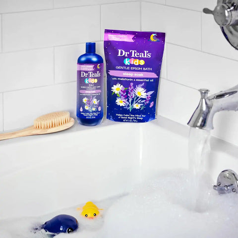 Dr Teal's Kids 3-in-1 Sleep Bubble Bath, Body Wash & Shampoo with Melatonin & Essential Oil, Lavender Scent, 20 fl oz (Pack of 3)