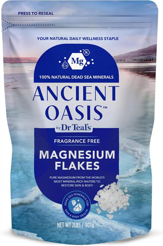 Ancient Oasis by Dr Teal's Magnesium Flakes, Fragrance Free, 2 lbs