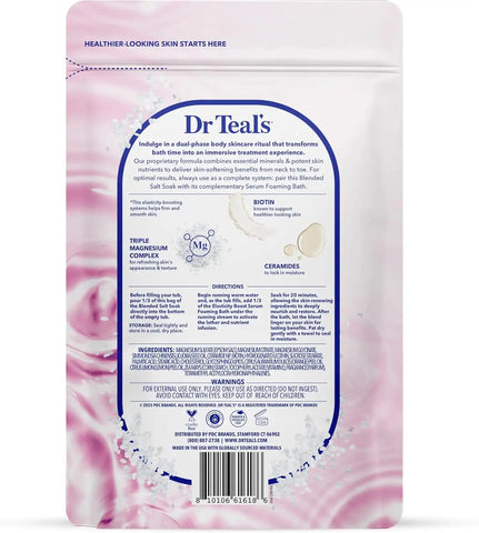 Dr Teal's Skin Renewal Elasticity Boost Blended Salt Soak, 2.25 lb (Pack of 2)