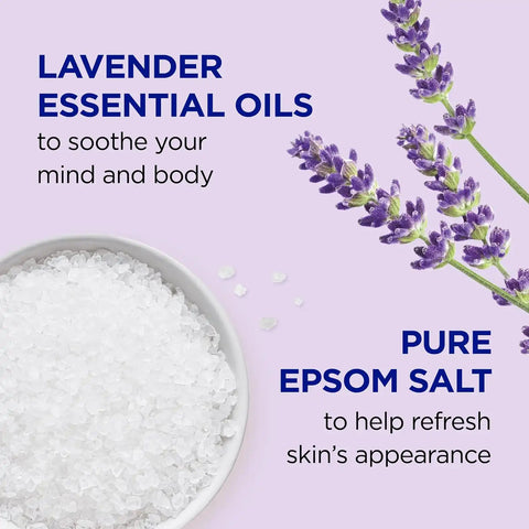 Dr Teal's Foaming Bath with Pure Epsom Salt, Soothe & Sleep with Lavender, 68 Fl Oz (Pack of 6)
