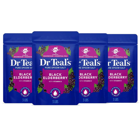 Dr Teal's Epsom Salt Magnesium Soak, Black Elderberry, 3 lbs