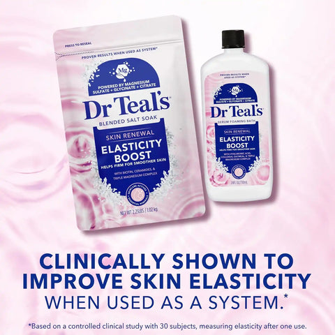 Dr Teal's Skin Renewal Elasticity Boost Blended Salt Soak, 2.25 lb (Pack of 2)