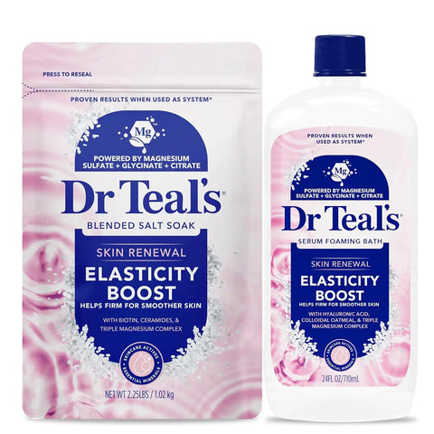 Dr Teal’s Skin Renewal Elasticity Boost Salt & Foaming Bath Combo Pack