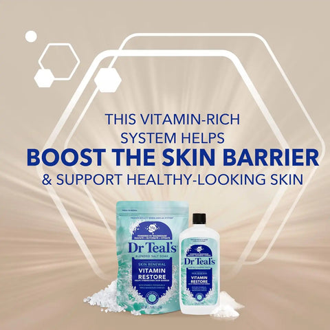Dr Teal's Skin Renewal Vitamin Restore Blended Salt Soak, 2.25 lb (Pack of 2)