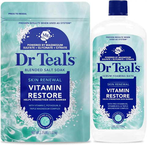 Dr Teal’s Skin Renewal Vitamin Restore Salt & Foaming Bath Combo Pack
