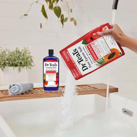 Dr Teal's Epsom Salt Magnesium Soak, Limited Edition Hawaiian Bliss, 3lbs (Pack of 2)
