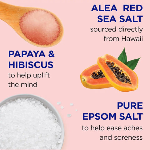 Dr Teal's Epsom Salt Magnesium Soak, Limited Edition Hawaiian Bliss, 3lbs (Pack of 2)