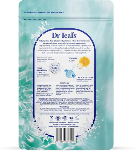Dr Teal's Skin Renewal Vitamin Restore Blended Salt Soak, 2.25 lb (Pack of 2)