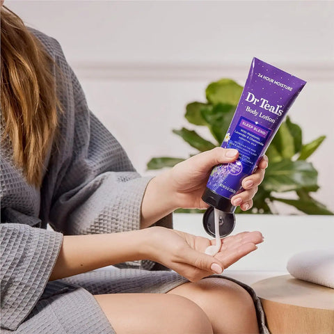 Dr Teal's Sleep Body Lotion,24-Hour Moisture,with Melatonin,Lavender & Chamomile Essential Oils,8 fl oz,(Pack of 6)