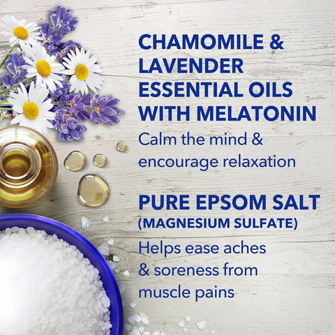 Dr Teal's Pure Epsom Salt, Melatonin Sleep Soak with Essential Oil Blend, 3 lb (Pack of 4)