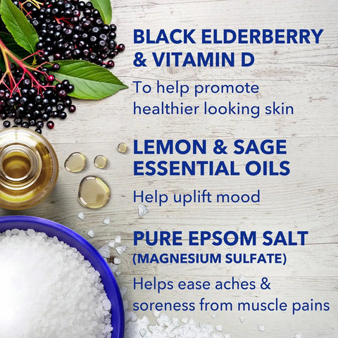 Dr Teal's Epsom Salt Magnesium Soak, Black Elderberry, 3 lbs