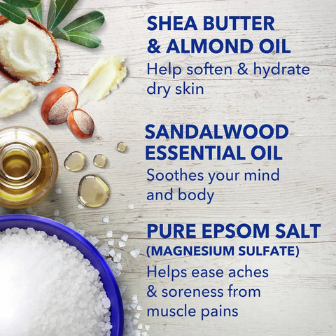 Dr Teal's Epsom Salt Magnesium Soak, Shea Butter & Almond, 3 lbs (Pack of 4)