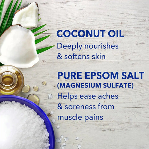 Dr Teal's Epsom Salt Magnesium Soak, Nourish & Protect with Coconut Oil, 3 lbs (Pack of 4)