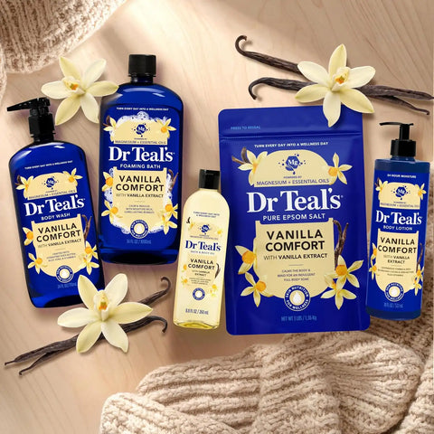 Dr Teal's Epsom Salt Magnesium Soak, Vanilla Comfort, 3 lbs